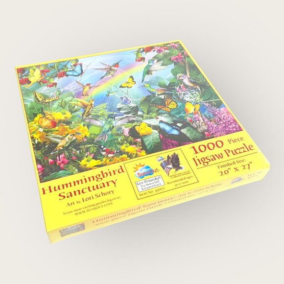 Hummingbird Sanctuary 1000 Piece Jigsaw Puzzle 20 inch x 27 inch New Sealed - Picture 2 of 4